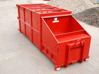 červený lisovací kontejner LK-M-VS