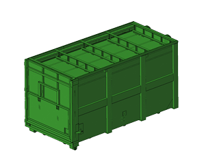 přípojný kontejner pk 20-H-VS